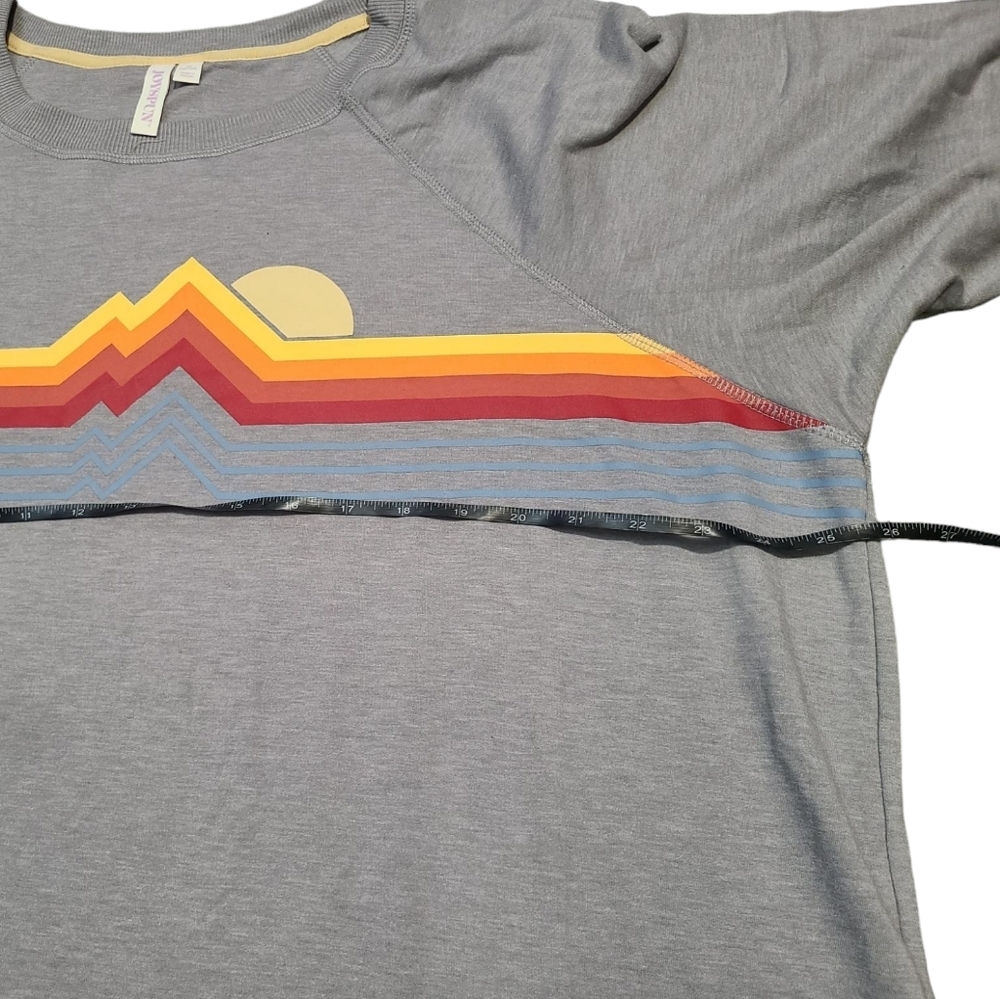 JOYSPUN gray sweatshirt retro print 2X - Picture 5 of 9